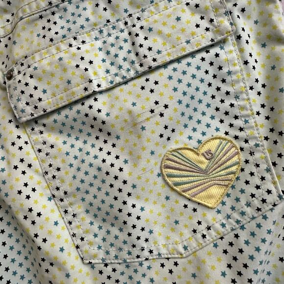 Burton Girl's Wrangler Snowboarding Pants Green Blue Stars Size XL - Picture 6 of 15